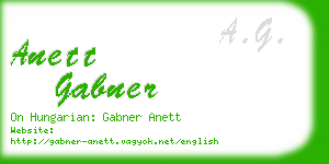 anett gabner business card